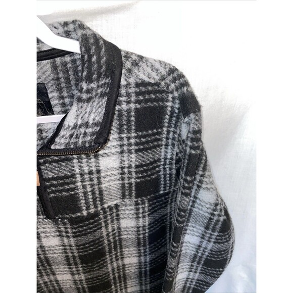 John Wayne Men’s Work Sweater Size Medium Gray Plaid Rugged Workwear Outdoors - Picture 4 of 12